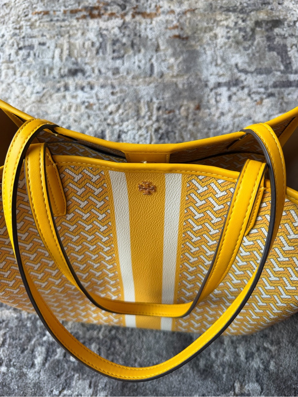 Tory Burch Hugh Tote Bag | Yellow - Picture 9 of 9
